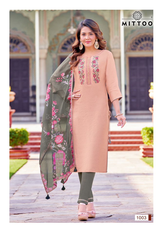 Madhubala By Mittoo Viscose Weaving Kurti With Bottom Dupatta Wholesale Price In Surat